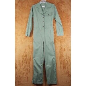 NILI LOTAN TARGET Jumpsuit Womens XXS Green Butto Up Utility Boiler Suit NO BELT